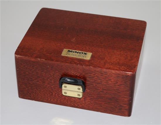 A Minox LX gold plated camera No.232/999 with original paperwork and box